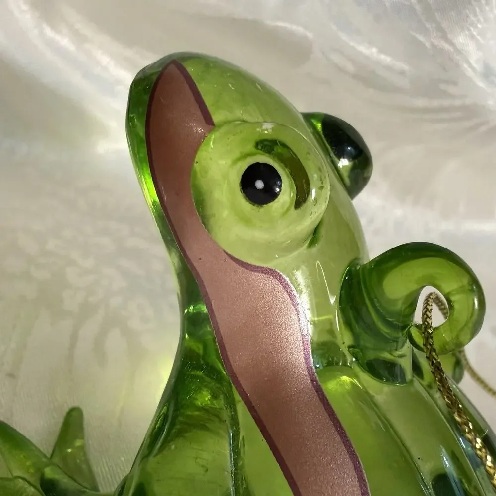 St. Nicholas Tropical Tree Frog Hand Blown Art Glass Christmas Ornament